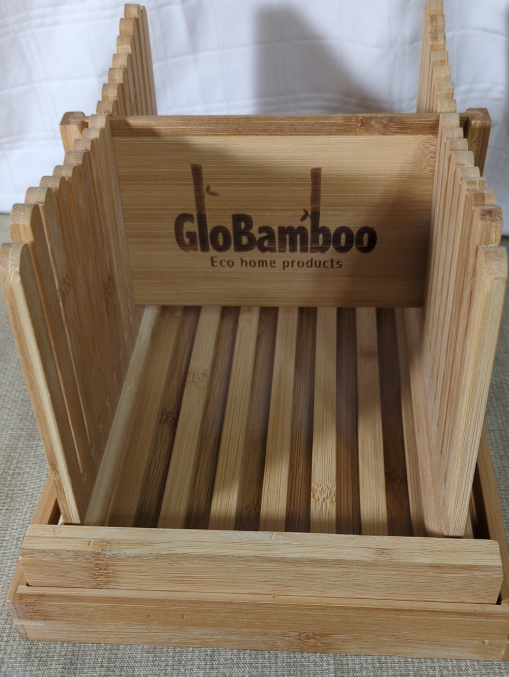 Globamboo Bamboo Bread Slicer Eco friendly Natural Bamboo Very Good Gently Used